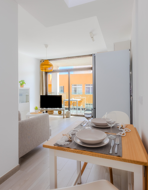 Casa Vista Mar Wohnraum Ferienwohung auf Fuerteventura in Corraljeo