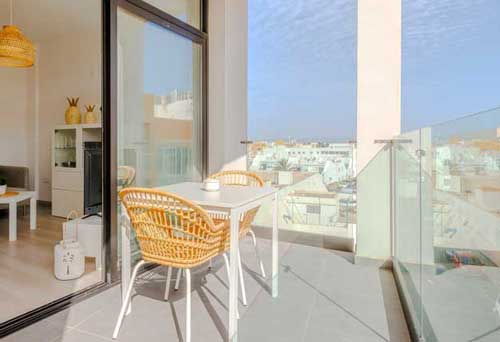 Casa-Vista-Mar Schlafzimmer mit Doppelbett - Ferienwohnung auf Fuerteventura in Corralejo