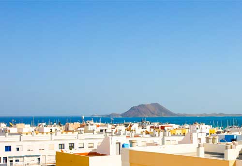 Ferienwohnung Casa-Vista-Mar auf Fuerteventura in Corralejo - Ausblick von der Dachterrasse - Meerblick